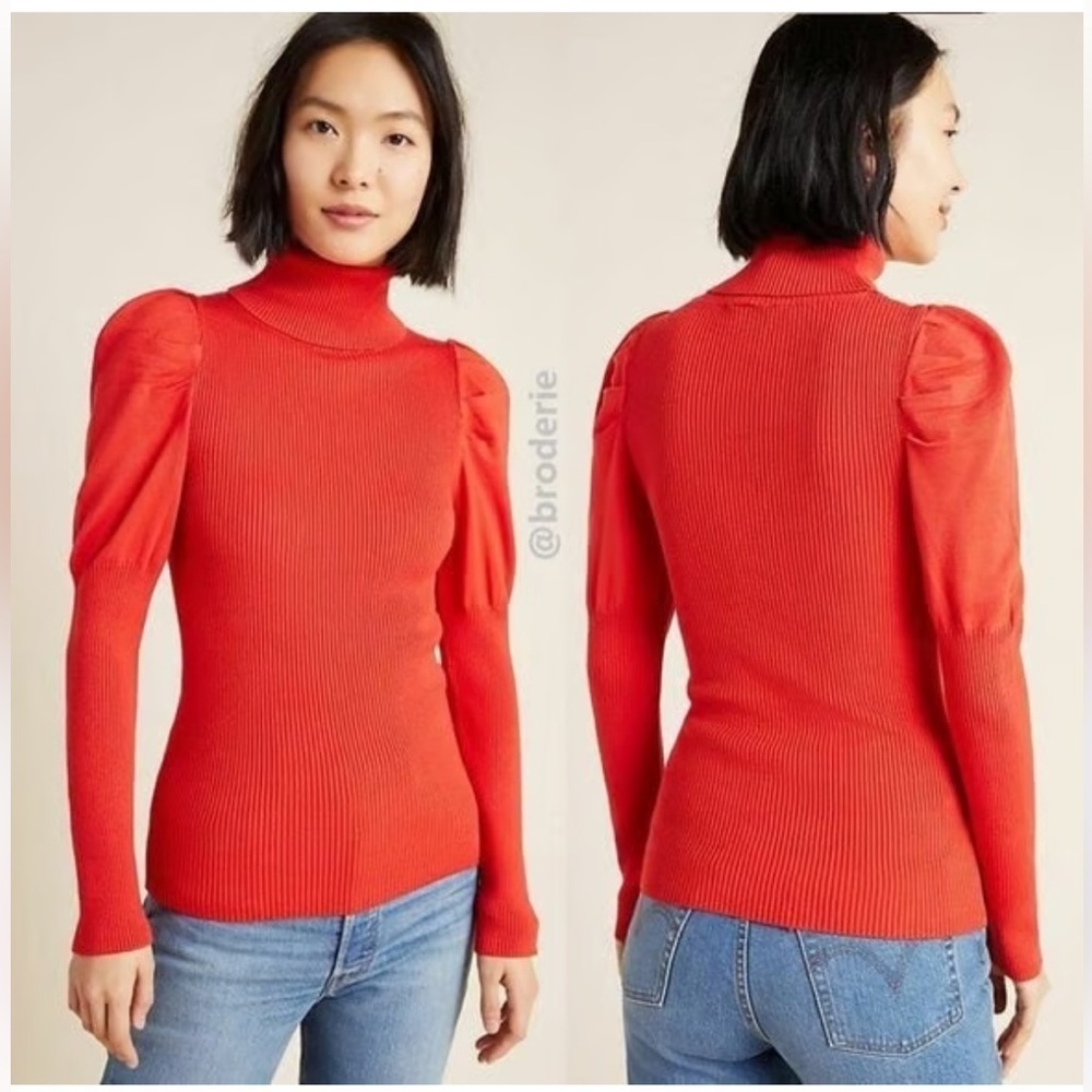 Anthropologie Cecilia Puffed Sleeves
Turtleneck long sleeve top sz M preloved
